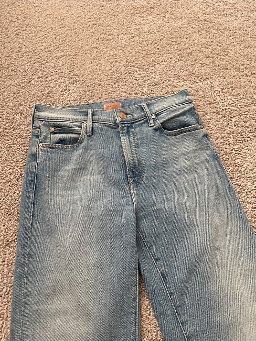 MOTHER The Kick it Ankle Fray Light Wash Jeans Size 25 - Picture 3 of 8